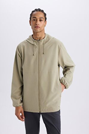 DeFactoFit Regular Fit Kapüşonlu File Astarlı Fermuarlı Mevsimlik Baharlık Mont D6179AX25SPKH513