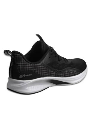 M.p 241-1602 Siyah Beyaz Erkek Bağcıklı Spor Ayakkabı