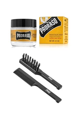 Proraso Bıyık Şekillendirici Wax 15 ml+Bıyık Tarağı Ve Fırçası