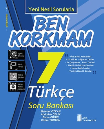 7.Sınıf Ben Korkmam Türkçe-Matematik-Fen Bilimleri- Sosyal Bilgiler Soru Bankası Seti