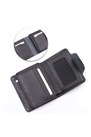 Hakiki Deri Siyah Kartlık C235-1