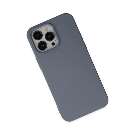 Apple iPhone 14 Pro Kılıf Nano içi Kadife Silikon - Gri