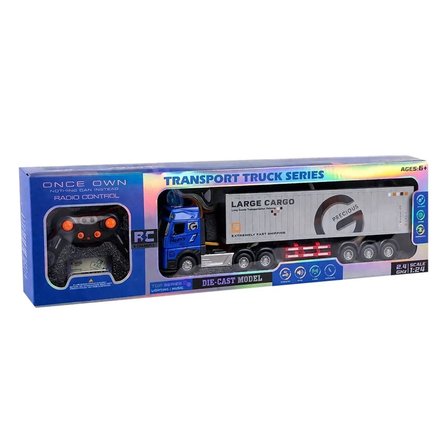 Uzaktan Kumandalı Konteyner Tır 1:24 Ölçek Şarjlı Oyuncak Tır 2.4Ghz İ̇Şıklı Müzikli Kamyon