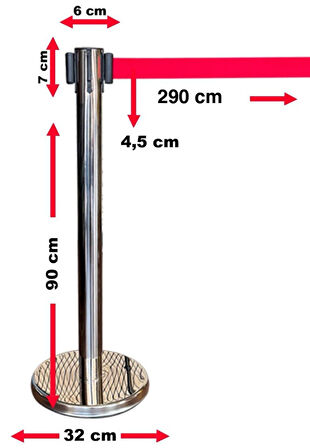 Krom Şerit Bariyer 3mt , Yönlendirme Bariyeri, Şerit Bariyer, Protokol Bariyeri