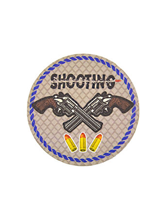 Rovelver Tabanca Shooting - Cırt - Patch - Peç - Arma - 8 cm