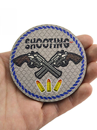 Rovelver Tabanca Shooting - Cırt - Patch - Peç - Arma - 8 cm