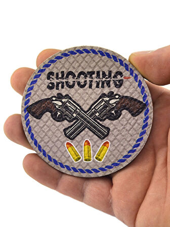 Rovelver Tabanca Shooting - Cırt - Patch - Peç - Arma - 8 cm