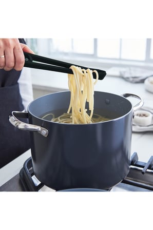  GreenPan Silikon Kilitli Maşa Siyah | Platinum Silicone | BPA İçermez | 200°C Isıya Dayanıklı |