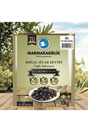 Marmarabirlik Premium 181-200 Kalibre Siyah Zeytin 10 KG