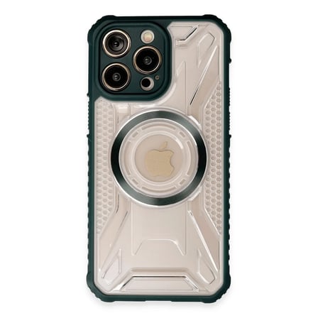 Apple iPhone 13 Pro Max Kılıf Prag Magneticsafe Kapak - Koyu Yeşil