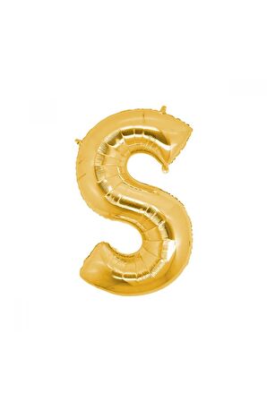 Gold Folyo Balon S Harfi 100 Cm.