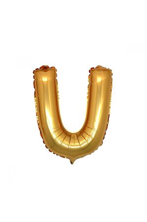 Gold Folyo Balon U Harfi 100 Cm.