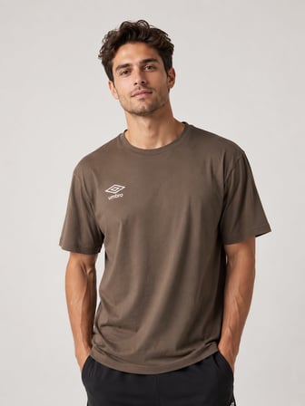 UMBRO Season Erkek Kahverengi Pamuklu Spor Tişört NF0150