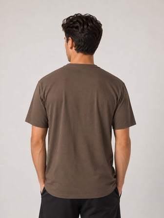 UMBRO Season Erkek Kahverengi Pamuklu Spor Tişört NF0150