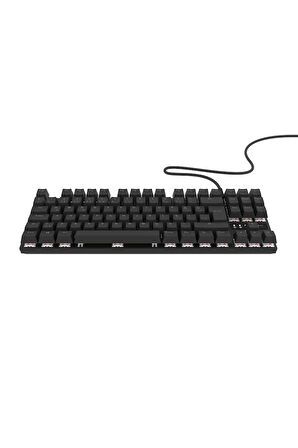 Hawk Gaming HK410K Mekanik Kırmızı Switch 19 Mod RGB Kablolu Siyah TKL Türkçe Gaming Klavye