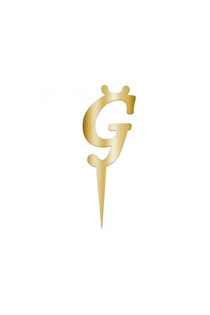 Pleksi Harf 12cm Gold Ğ