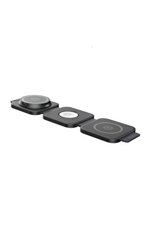 iPhone & Samsung Uyumlu Alüminyum Telefon, Kulaklık, Saat Şarj İstasyonu (18 w Hızlı Şarj desteği)