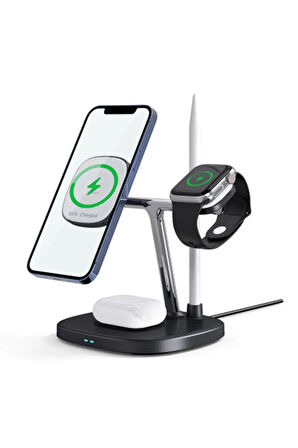 quaternary Wireless Hızlı Şarj Charger Samsung,Appel İphone uyumlu DÖrtlü Kablosuz Şarj Çihazı,Stand