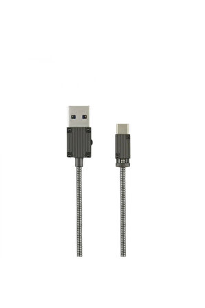 Siyah Metal Tel Hasır Örgülü Sarj Kablosu For Iphone(esnek+ısı+kırılmalara Dayanıklı Metal Tasarım)