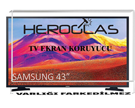 HEROGLAS Samsung CU8000 43"inç 109 ekran TV Ekran Koruyucu