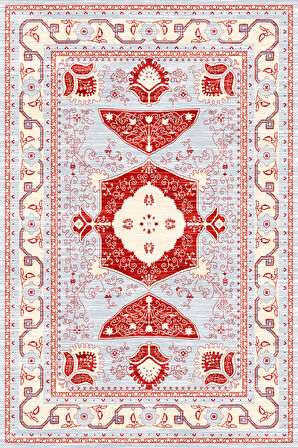 Pamuk Dokuma Taban Kaymaz Yıkanabilir Klasik Desenli  Salon Halısı Mutfak Halısı Koridor Halısı