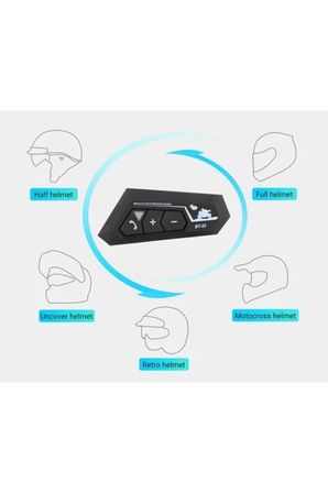 Bt22 Kask Kulaklık Bluetooth Motosiklet Kulaklık 5.0 Bluetooth Interkom Motorsiklet Kulaklık