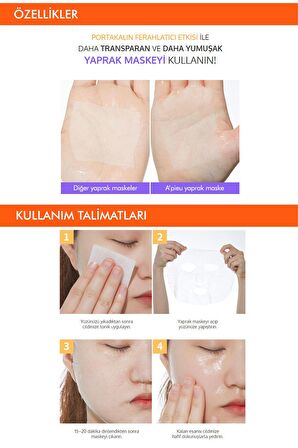 Portakal Özlü Aydınlatıcı Maske APIEU Icing Sweet Bar Sheet Mask (Hanrabong)