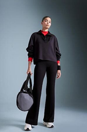 DeFactoFit Flare Fit İspanyol Paça Standart Boy Modal Sporcu Pantolon D0389AX24AUBK81