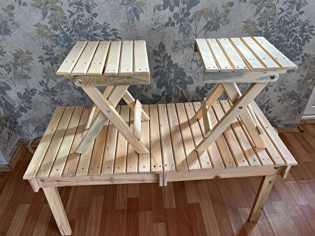 açılır kapanır bavul masa tabure set ( 2 kişilik )