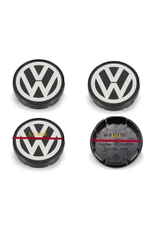 Volkswagen Transporter T4 1997-2004  Uyumlu Jant Göbeği 50-55mm Göbek Arması 4 Adet 6N0601171