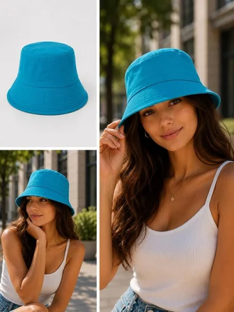 Turkuaz Kadın Bucket Şapka
