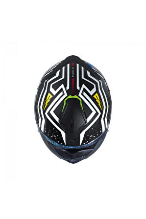 SX.100 ENIGMA MAT SİYAH-BEYAZ KASK