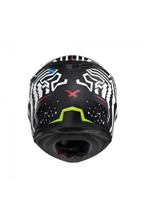 SX.100 ENIGMA MAT SİYAH-BEYAZ KASK
