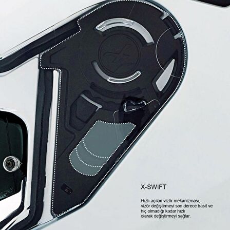 NEXX SX.100 Enigma Kapalı Kask Mat Siyah-Beyaz