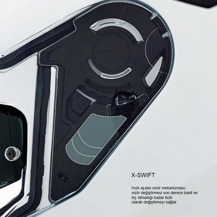 NEXX SX.100 SKYWAY MAT SİYAH GRİ KASK