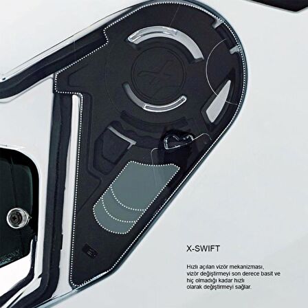 NEXX SX.100 SKYWAY MAT SİYAH GRİ KASK