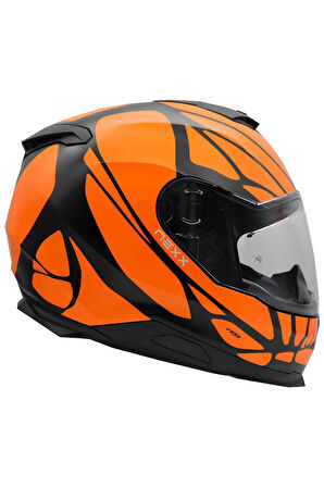 Y.100 B-sıde Mat Siyah-turuncu Kask
