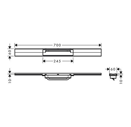 Hansgrohe Raindrain Flex Duş Kanalı 700 Kesilebilir Serbest Kurulum İçin - 56043670