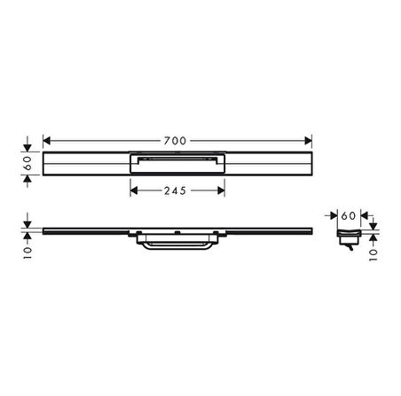 Hansgrohe Raindrain Flex Duş Kanalı 700 Kesilebilir Serbest Kurulum İçin - 56043800