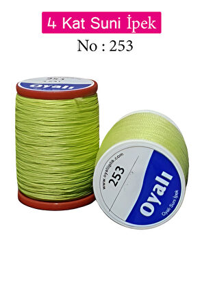 Oyalı 4 Kat Suni İpek İplik İğne Oyası Boncuk İpi Tığ Oyası No:253
