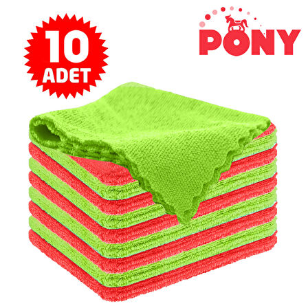 PONY MİKROFİBER TEMİZLİK BEZİ 10 LU