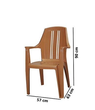 Omnipazar MT-GF139 Orbita Plastik Bahçe Balkon Koltuk Sandalye 4'lü Set 