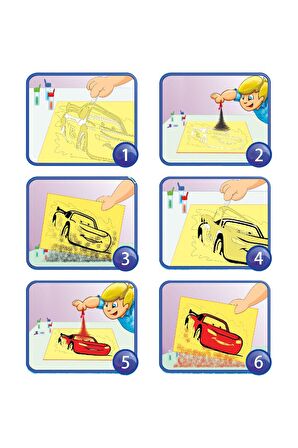 Eğitici ve Eğlenceli Kum Boyama Seti-Disney Cars Ice Racer FM-15