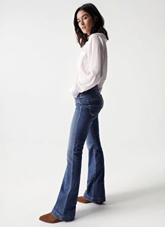 Mavi Kadın Yüksek Bel Flare Denim Pantolon FAITH PUSH IN FLARE JEANS 21004234