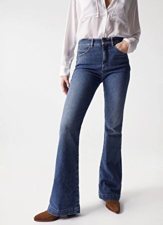 Mavi Kadın Yüksek Bel Flare Denim Pantolon FAITH PUSH IN FLARE JEANS 21004234