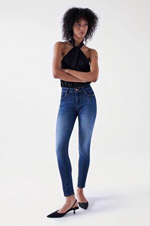 Salsa Jeans Orta Bel Dar Paça Standart İndigo Kadın Denim Pantolon 21005368-Destiny Skinny