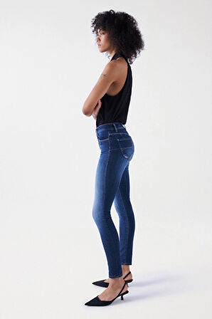 Salsa Jeans Orta Bel Dar Paça Standart İndigo Kadın Denim Pantolon 21005368-Destiny Skinny