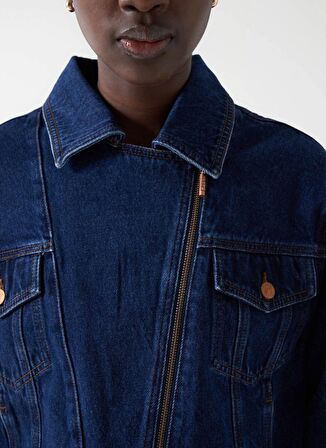 Koyu Mavi Kadın Denim Ceket REGULAR DENIM JACKET 21007037