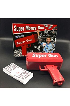 Super Money Gun Para Saçma Tabancası Kırmızı