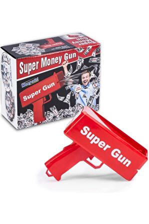 Super Money Gun Para Saçma Tabancası Kırmızı